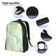 thumbnail image 5 of Balery Green And Gold Abstract Marble Mochila - Mochila Estilosa y Duradera para Laptop de 15 Pulgadas con Tela Oxford Impermeable, 5 of 8