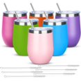 thumbnail image 1 of Vasos para vino YEBTS Life, 350 ml, 6 unidades, acero inoxidable, 1 of 7