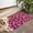 Black and Pink Leopard Print, variant on Black and Orange Leopard Print Washable Non Slip Indoor Door Mat, Decorative Entry Rug for Entrance, Bedroom, Kitchen, Bathroom, 20"x32"
