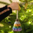 thumbnail image 5 of Knit Plush Star-Topped Christmas Tree Ornament - Festive Hanging Decor for Holiday Tree and Home Celebration, 5 of 5