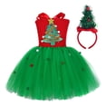 thumbnail image 1 of Girls Christmas Tree Costume with Headband Cute Cosplay Costumes Fancy Dress L, 1 of 9