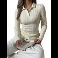 thumbnail image 1 of Suéteres de Punto para Mujer, Suéteres de Larga con Cuello en V, Camisetas Casuales, Conjuntos de Moda de Otoño. M, 1 of 8
