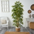 thumbnail image 3 of Nearly Natural 75" Bamboo Artificial Tree in Handmade Natural Jute and Cotton Planter, 3 of 4