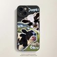 thumbnail image 3 of Korean Cute Collage Sunglasses Cow Phone Case For iPhone 15 14 13 12 Pro Max 11 Lovely Cool Silicone Shockproof Soft Back Cover, 3 of 5