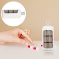 thumbnail image 2 of EeaseCA 1Pc Portable Three Grid Pill Box Plastic Travel Pill Storage Case White, 2 of 8
