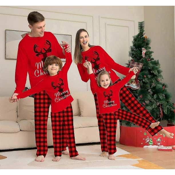 Christmas Pajamas Christmas Families Pajama Set Christmas parent-child clothing style