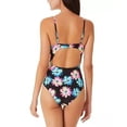 thumbnail image 4 of California Waves Womens Juniors Floral Print Cut-Out One-Piece Swimsuit, 4 of 4