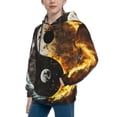 thumbnail image 2 of Lsque Yin Yang Patten Youth Hoodie Sweatshirt Pullover with Kangaroo Pocket Boys and Girls Hoodie Warm Hoodie for Kids-Small, 2 of 6