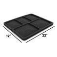 thumbnail image 2 of Polar Whale Under Sink Cabinet Mat Floor Protector Tray Waterproof Washable Protection Kitchen or Bathroom Drip Spill Durable Black Foam Odorless Flexible Leak Liner 22 x 19 Inches, 2 of 6