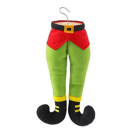 

Dtydtpe christmas decorations home decor Christmas Elfs Legs Ornaments Hanging Pendants Santa Elfs Legs Plush Stuffed Feet Christmas Home Decor Tree Hanging