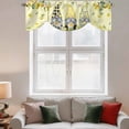 thumbnail image 2 of Yellow Lemon Gnomes Tie Up Valance Curtains for Windows, Kitchen Curtains Window Treatments, Vintage Fruits Leaves Country Rustic Short Window Shades Valances for Bedroom Bathroom Cafe 54"x18", 2 of 8