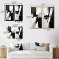 thumbnail image 4 of Designart "Finding Equilibrium Minimal Black and White Art I" Abstract Painting Framed Wall Art Set Of 2 - Modern Black Gallery Wall Frame Set For Home Decor, 4 of 6
