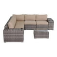 thumbnail image 3 of Living Source International 8-Piece Wicker Sectional Set in Gray and Brown, 3 of 3