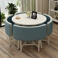 thumbnail image 3 of Modern Round Dining Table Set Chairs Lunch Kitchen Nordic Luxury Dining Table Magazine Mesas De Comedor Living Room Furniture My Lux Decor Round, 3 of 59