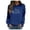 Blue, variant on Women's Pullover Hoodie Letter Print Round Neck Top For Fall & Winter Juniors Sweatshirts