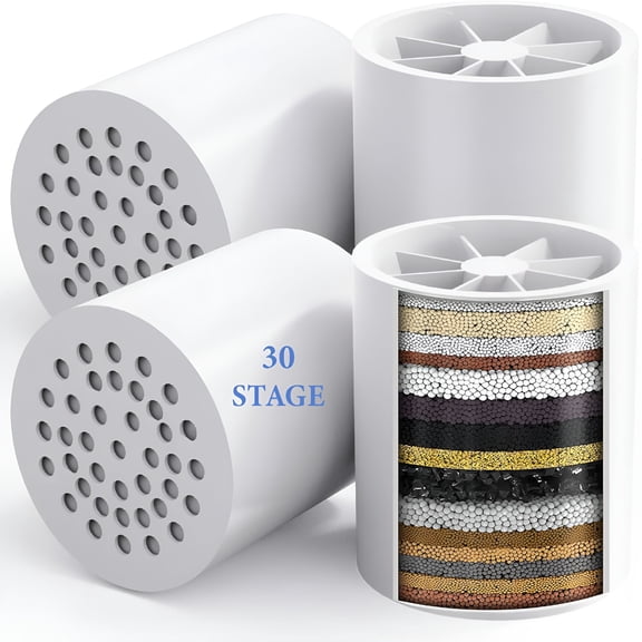 HIBIBUD 4 Pack 30 Stage Universal Shower Filter Replacement Cartridge