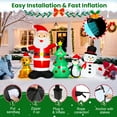 thumbnail image 3 of Firstness 6ft Christmas Inflatable,Christmas Blow ups Santa Snowman Xmas Tree Penguin Dog with LED Lights, Outdoor Decoration for Yard Garden Party, 3 of 11