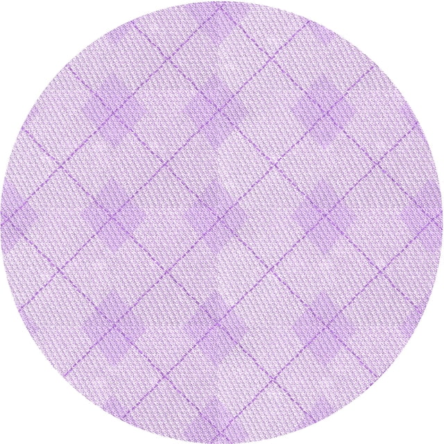 Ahgly Company Tapis Rond Lavable en Machine Intérieur Transitionnel Violet Violet, 8 Pieds Rond