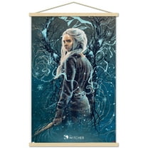 Netflix The Witcher Season 2 - Ciri Wall Poster with Wooden Magnetic Frame, 22.375" x 34"