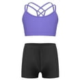 thumbnail image 2 of MSemis Kids Girls Two-pieces Swimsuit Spaghetti Strap Tops with Short Pants, 2 of 4