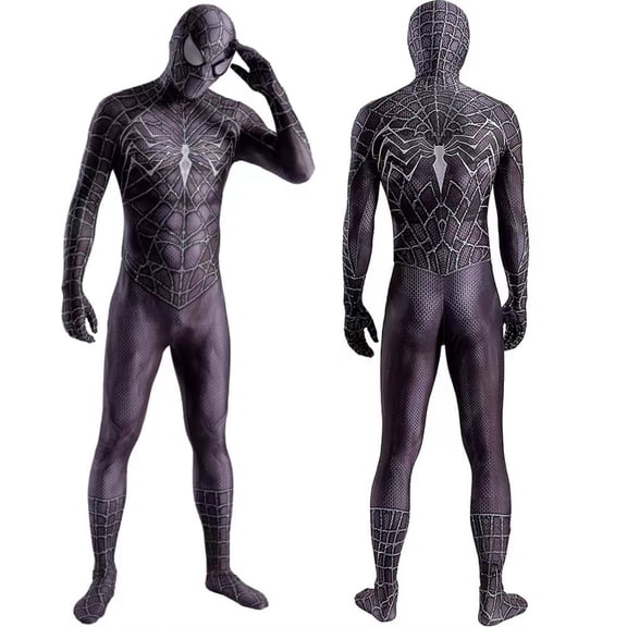 Cosplay Costume Spider Symbiote Black Suit for Halloween Party Role Play Dress Up Show Carnival Performance