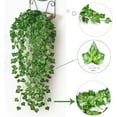 thumbnail image 2 of WSYW 1 PC Fake Ivy Leaves Artificial Vine Hanging Plant For Wedding Home Decor 7.9ft, 2 of 8