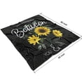thumbnail image 4 of Warmth Sunflower Blanket: 50x60in Soft Flannel Throw Blanket Decor for Bed, Sofa, Office Decorative Blanket Great Gift for Women, 4 of 5