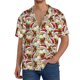 thumbnail image 1 of Fotbe Christmas Hat bear Camisa Estampada de Manga Corta para Hombre, Casual de Verano, Estilo Playero, Sin Arrugas-4X-Large, 1 of 5