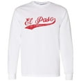 thumbnail image 4 of UGP Campus Apparel El Paso Baseball Script - Hometown Pride, Pitcher Long Sleeve T Shirt - 3X-Large - White, 4 of 6