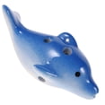thumbnail image 1 of Ceramic Ocarina Dolphin Shape Portable 6-Hole Ocarina For Kids And Adults Gift Giving 1Set, 1 of 4