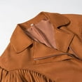 thumbnail image 7 of ZACPNCV Women's Fringe Genuine Suede Leather Jackets Tassel Motorcycle Cropped Women Coat, 7 of 7