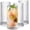 Large (Pack of 4), variant on Glass Cups Glassware Set of 4 Small, Origami Style Transparent Glasses Set, Bar Beverages Ice Coffee Cup Juice Drinkware, 270ml (S)