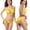 Yellow, variant on Bixock Swimsuit for Women,Bikinis Sets for Women,Women's Swimsuit Solid Color 2 Piece Bikini with Ties Side for Lift and Support Swimsuit Set