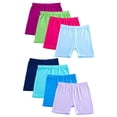 thumbnail image 2 of Xmarks 8 Pack Girls Bike Shorts Toddler Girls Biker Cartwheel Shorts for Girls Multi-Color Dance Under Dress Shorts, 2 of 7