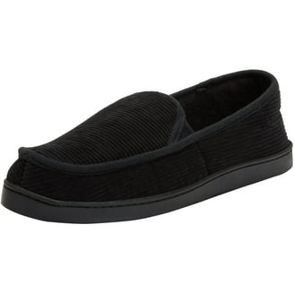 Men's Black Leather Slippers, Lightweight, Durable, Waterproof