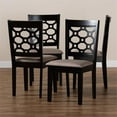 thumbnail image 4 of Bowery Hill Upholstered and Brown Finished Wood 4-Piece Dining Chair Set, 4 of 6