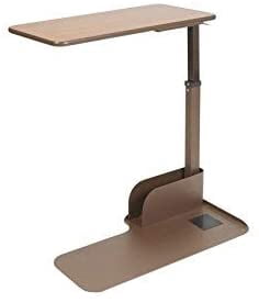 HealthLine Bedside Table, Medical Adjustable Overbed Bedside Tilt Table, Hospital and Home Use, Right Side