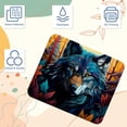 thumbnail image 3 of Wolf Printed Square Desk Pad, 8.3x9.8 Inch Non-Slip Rubber Bottom Gaming Mousepad, Desk Mat for Office and Gaming, 3 of 6
