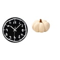 thumbnail image 1 of Reloj de pared acrílico con adorno moderno y silencioso, minimalista, decorativo, para cocina, oficina, comedor, Halloween, calabaza, almohada., 1 of 8
