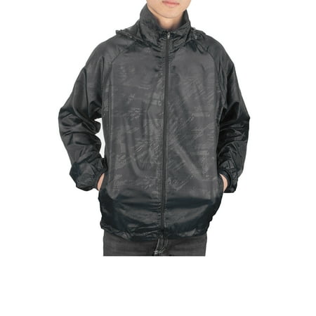 Windbreaker Motorcycle - SAYFUT Men Zip up Sportswear Windbreaker Packable Jacket Sport Casual Lightweight Hooded Outdoor Jacket Color Black L-3XL