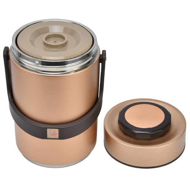 Boîte à Lunch Isolée sous Vide, Contenant à Soupe Étanche Bocal Alimentaire Boîte Bento en Acier Inoxydable Portable 3 Couches Contenant à Lunch Isolé avec Poignée pour Enfants et Adultes, Bureau École