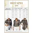 thumbnail image 5 of HOTAPEI Womens Striped Button Down Shirts Casual V Neck Roll Up Long Sleeve Blouses Tops, 5 of 6