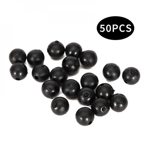 AVAIL AVAIL 50Pcs 8mm 6mm Round Soft Rubber Pearl Carp Fishing Bean Rig Accessories Rubber Beads Fishing Tackle Carp Rigs