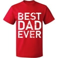 thumbnail image 2 of OXI T-Shirt - Best Dad Ever, Basic Casual T-Shirt for Men's and Women Fleece T-Shirt Short Sleeve - Red Medium, 2 of 3