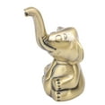thumbnail image 3 of Estatua de elefante de aleación de Zinc, acabado dorado de Metal Vintage, Base acolchada, soporte decorativo práctico para anillos para joyería, 3 of 5