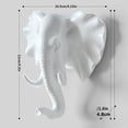 thumbnail image 3 of Wall Decoration Home Accessories Living Room Hanger Resin Animal Wall Hanger Key Kitchen Coat Clothes Towel Hooks Handbag Holder White Elephant, 3 of 9