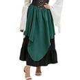 thumbnail image 3 of Women's Medieval Renaissance Costume Peasant Maxi Long Skirt Vintage Irregular Hem Victorian Ren Faire Skirt, 3 of 5