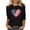 Black E, variant on Womens 250 Anniversary Usa Shirt Crewneck 3/4 Length Sleeve Womens Tops Plus Size Fashion Work Blouse Black C XXL