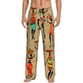 thumbnail image 2 of Lsque Dancing African Women Print Men's Pajama Pants, Lounge Pant - Comfortable Home Wear,Elastic Waistband, Stylish Design-Small, 2 of 9