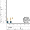thumbnail image 6 of Gem Stone King 14K Yellow Gold Persian Blue Moissanite and Lab Grown Diamond Earrings for Women | 3.01 Cttw | Gemstone Birthstone | Octagon 8X6MM, 6 of 6